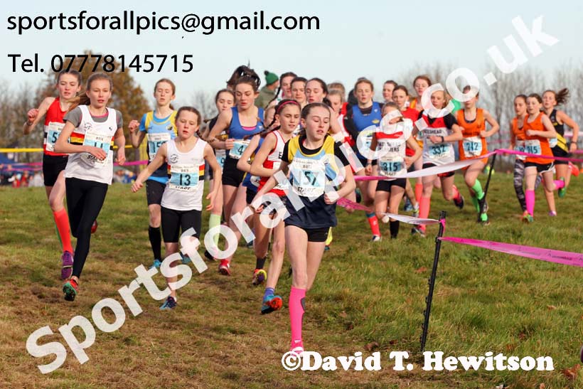 Girls under-13s 2017 Start Fitness North Eastern Harrier League, Aykley Heads, Durham. Photo:  David T. Hewitson/Sports for All Pics